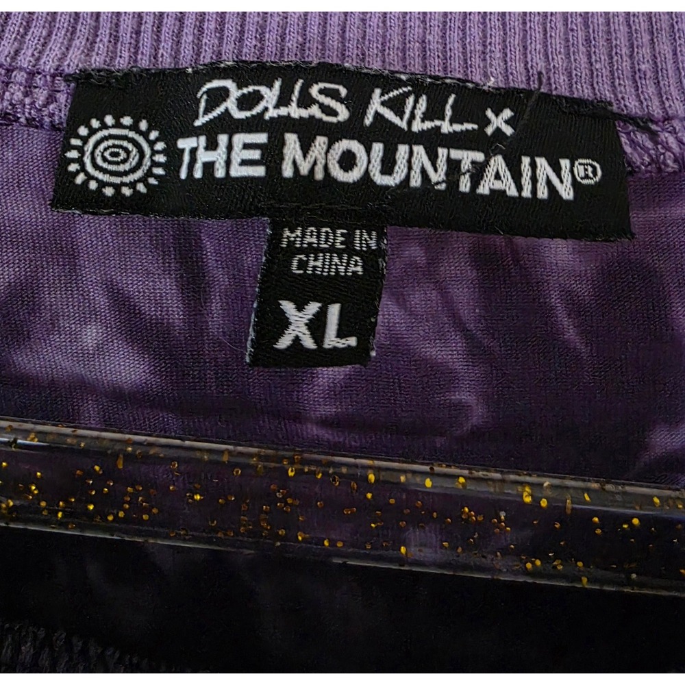 Dolls Kill X The Mountain Talking To The Moon Crop Wolf Core Whimsigoth Y2K XL - Picture 3 of 8